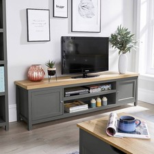 Large TV Stand Dark Grey 180cm