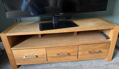 Oak wood stand varnished - wood,
