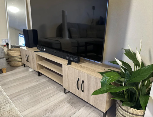 Large stand rustic oak - tv,