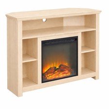 44 Wood Highboy Fireplace TV