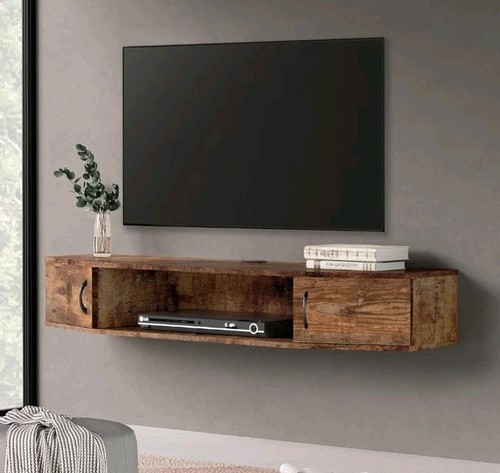 Floating stand wood wall - tv,